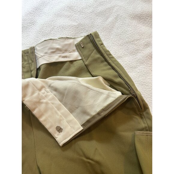 Tailored Sportsman Woman Tan Equestrian Riding Breeches Sz 32 Suede Knee Patches - Picture 3 of 12